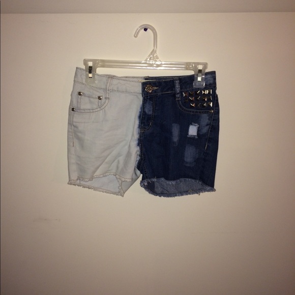 half light half dark wash jeans